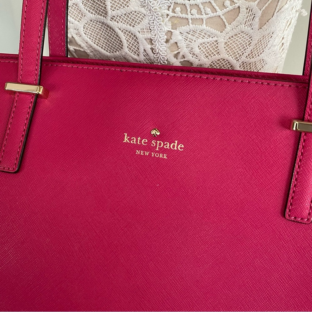 KATE SPADE ♠️ Pink Saffiano Leather Tote - Picture 2 of 7